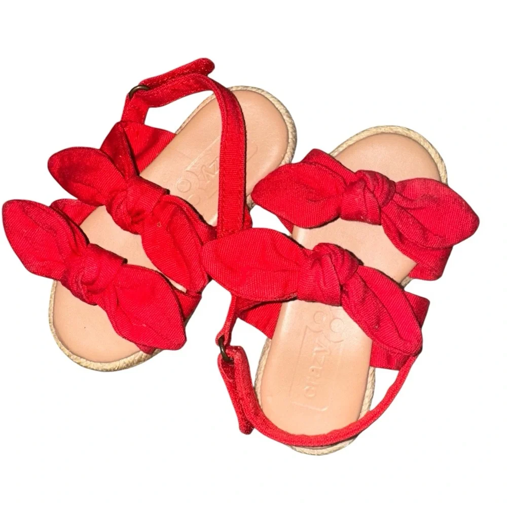 Crazy 8 Red Bow Espadrille Sandals